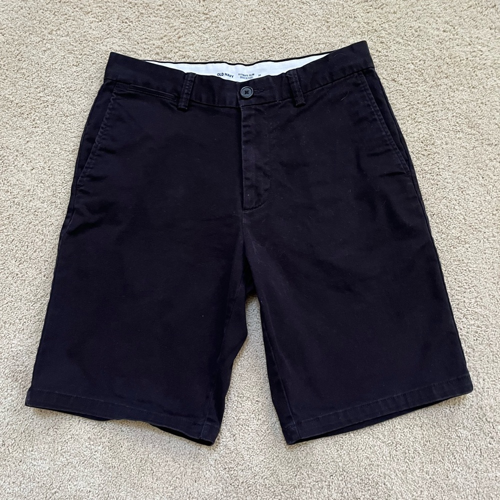 Men’s black chino shorts